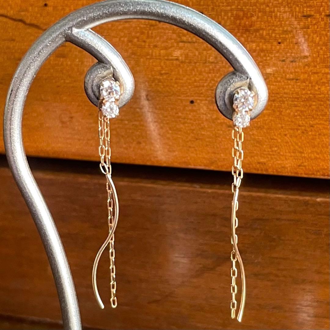 4℃ ヨンドシー K10 ピアス チェーンピアス 0.48g 専用ページ