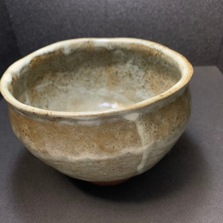 上神山焼　かぐわ焼　銘(春雪) 茶碗　茶道具