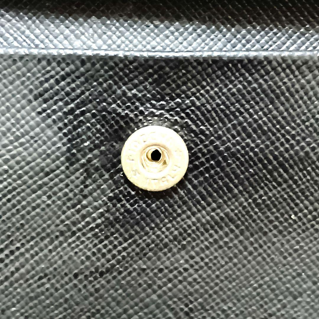 美品　プラダ　三つ折り財布　テスートナイロン　三角ロゴプレート　ブラック　正規品