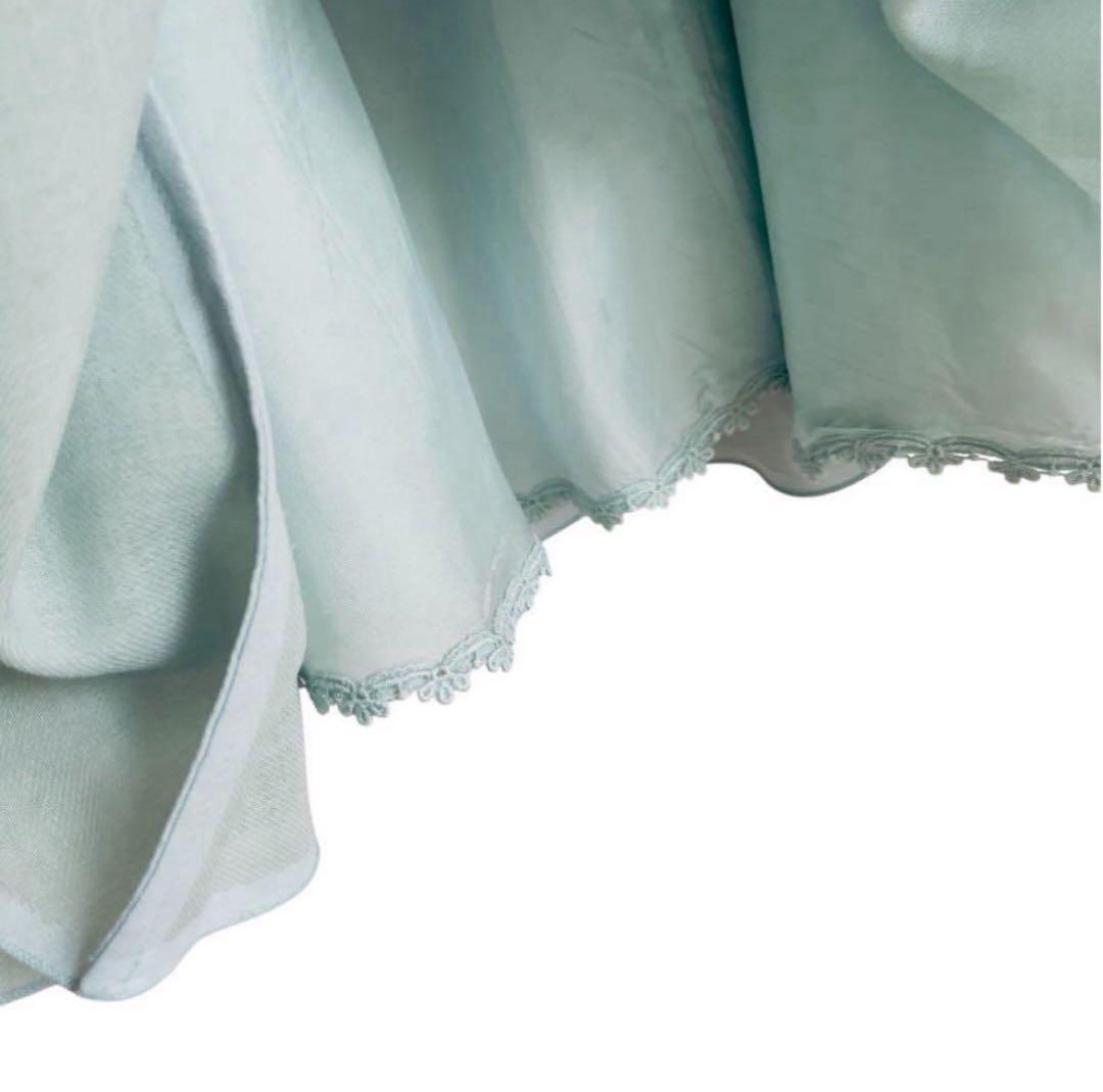 【現行！美品】フォクシー フレアスカート シフォン ミント サイズL