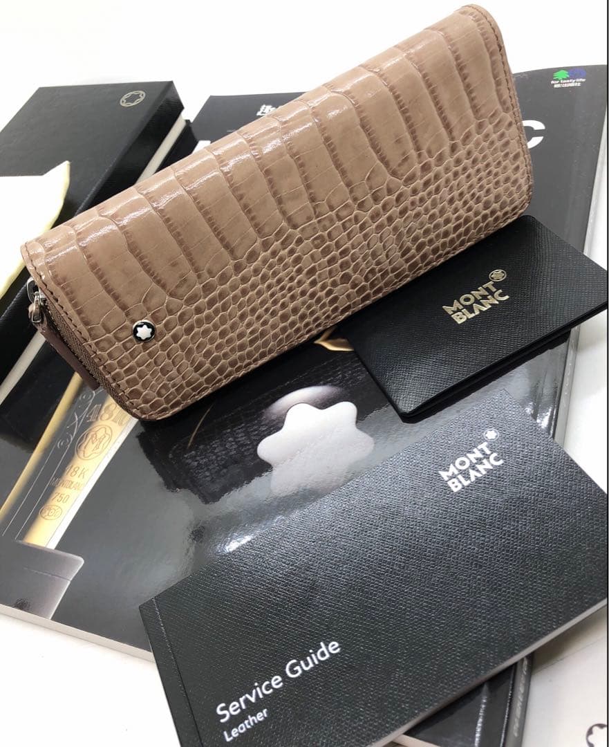 モンブラン　★完売極上最高逸品！アリゲーターデザイン・マイスター本革製ペンポーチ