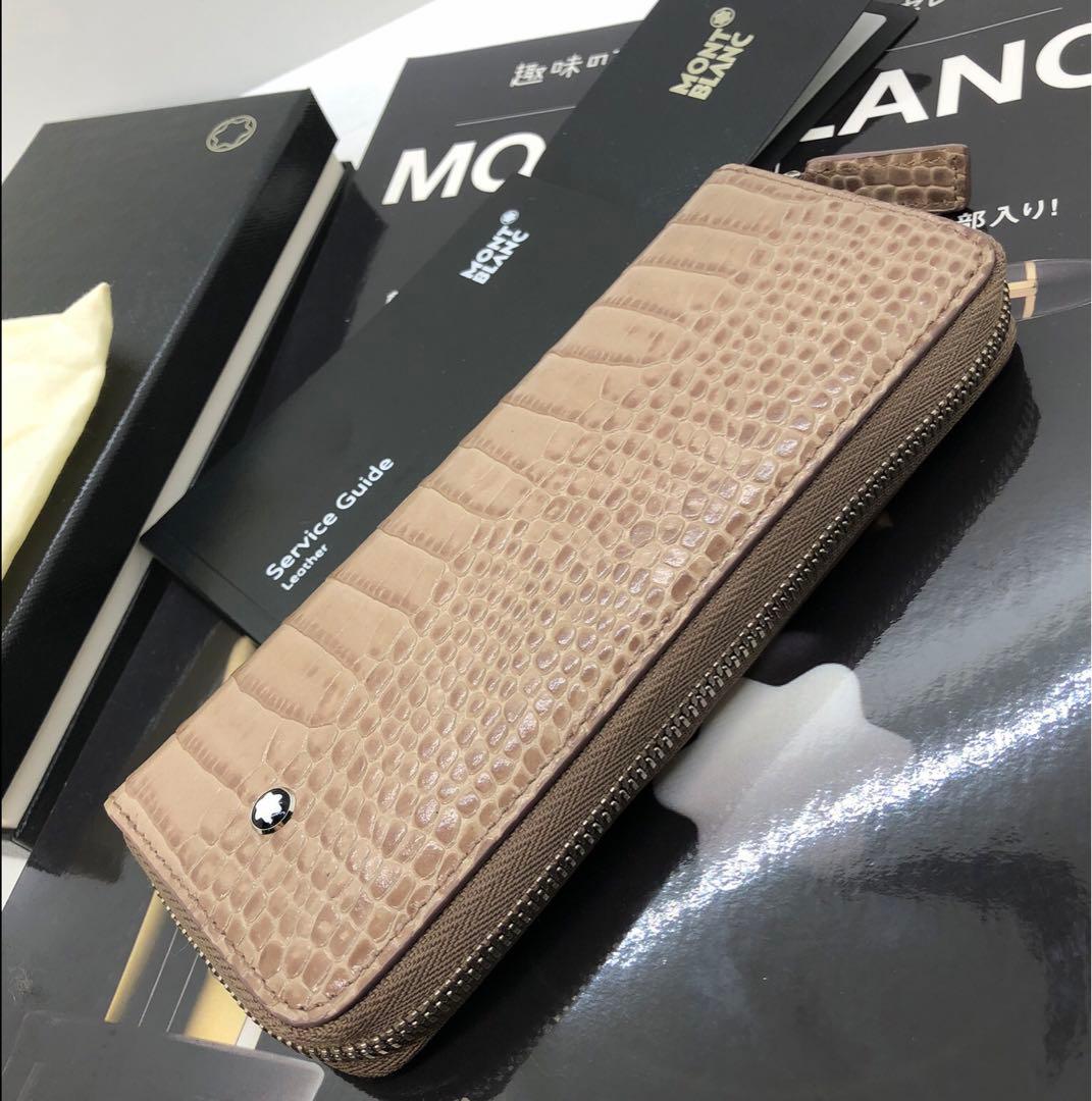 モンブラン　★完売極上最高逸品！アリゲーターデザイン・マイスター本革製ペンポーチ