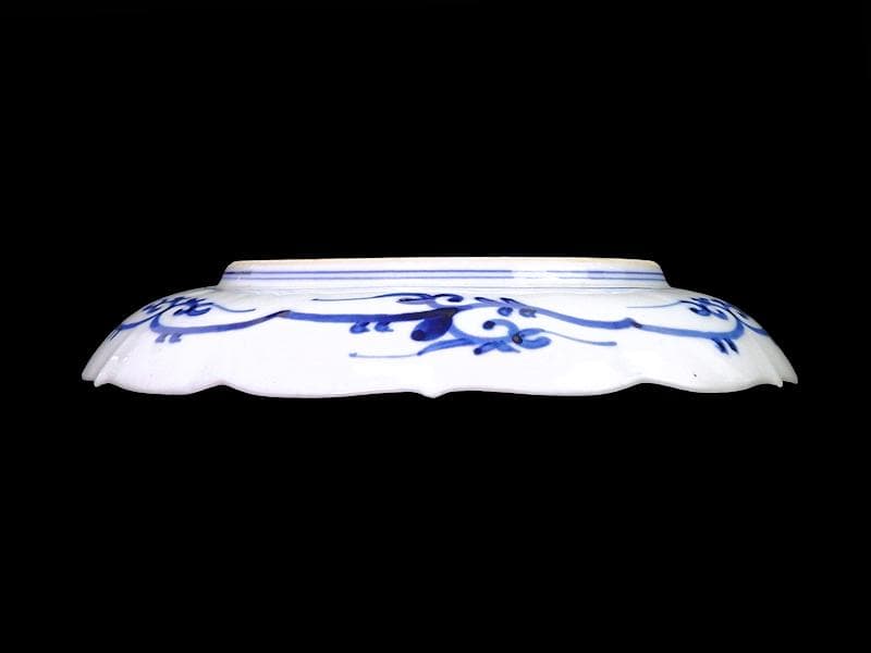 大聖寺伊万里　金襴手　窓絵　松竹梅に獅子の図　８寸皿　F246 AS-CZr