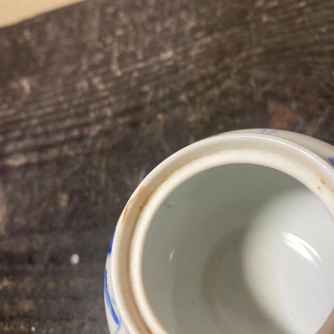 中国年号入　染付人物分煎茶器セット