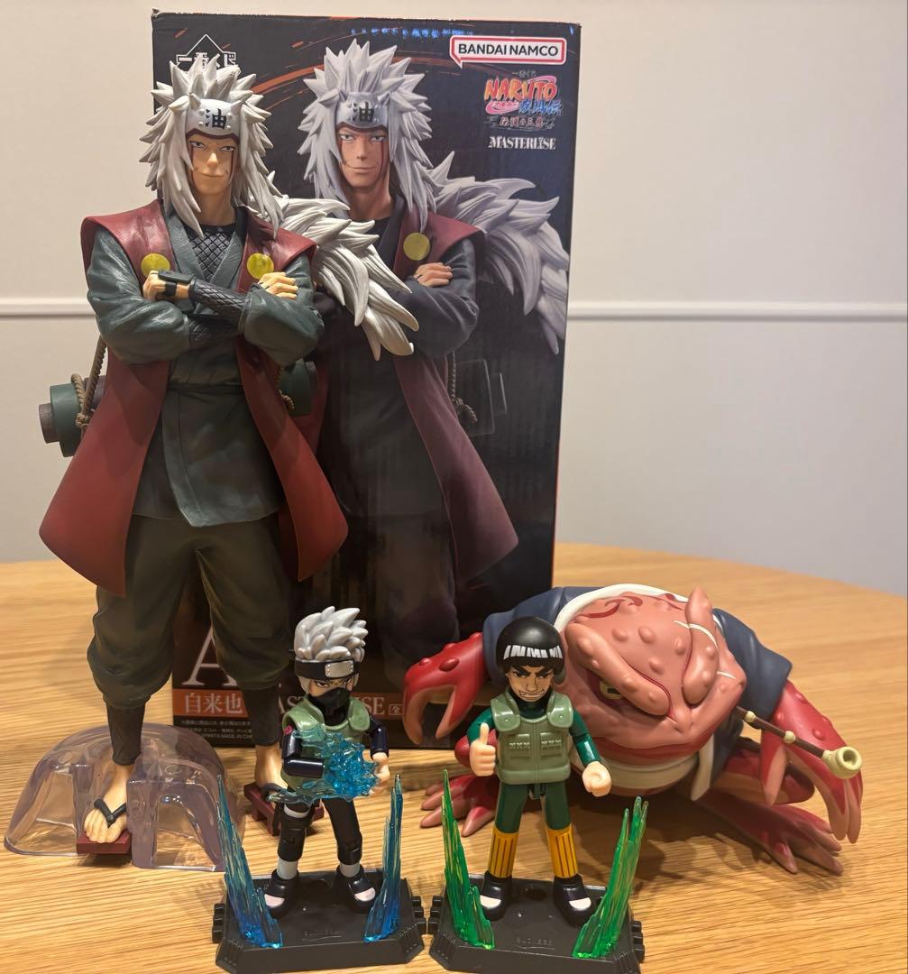 NARUTO 1番くじ　自来也　A賞　ガマブン太　ソフビ　BLOKEES カカシ