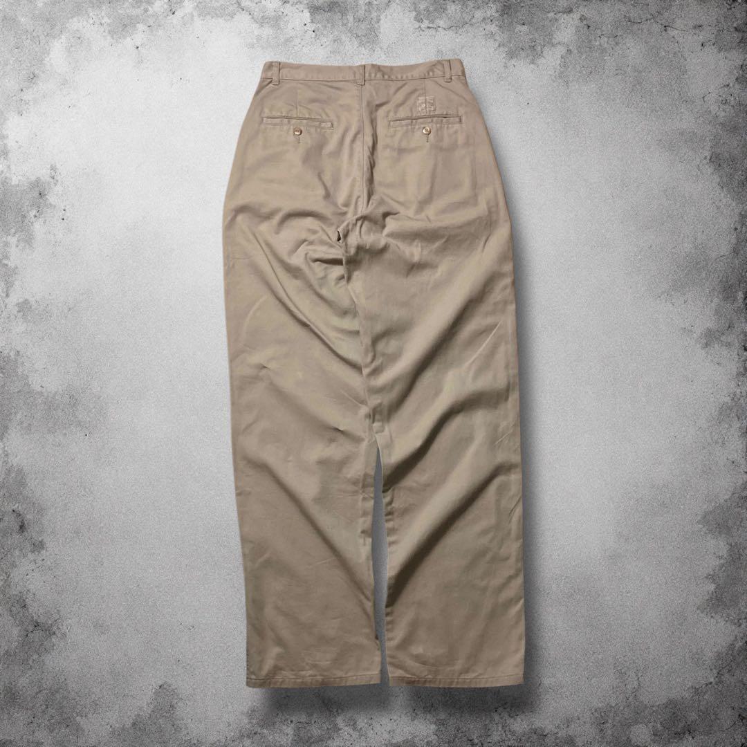 90s USA製 RalphLauren ワイド ツータック チノパン ポロチノ