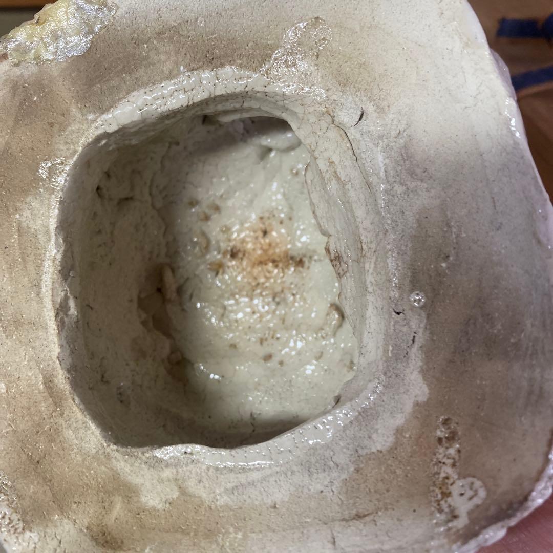 志野獅子香炉約15cm12cm14cm