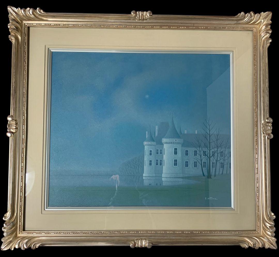 絵画 松浦敬文 水辺の城 （希望）10号 油彩画 油絵 風景画 開運 風水画