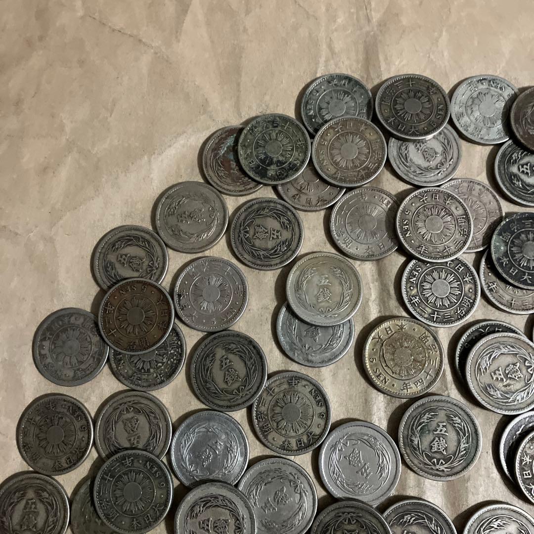 稲5銭白銅貨　100枚