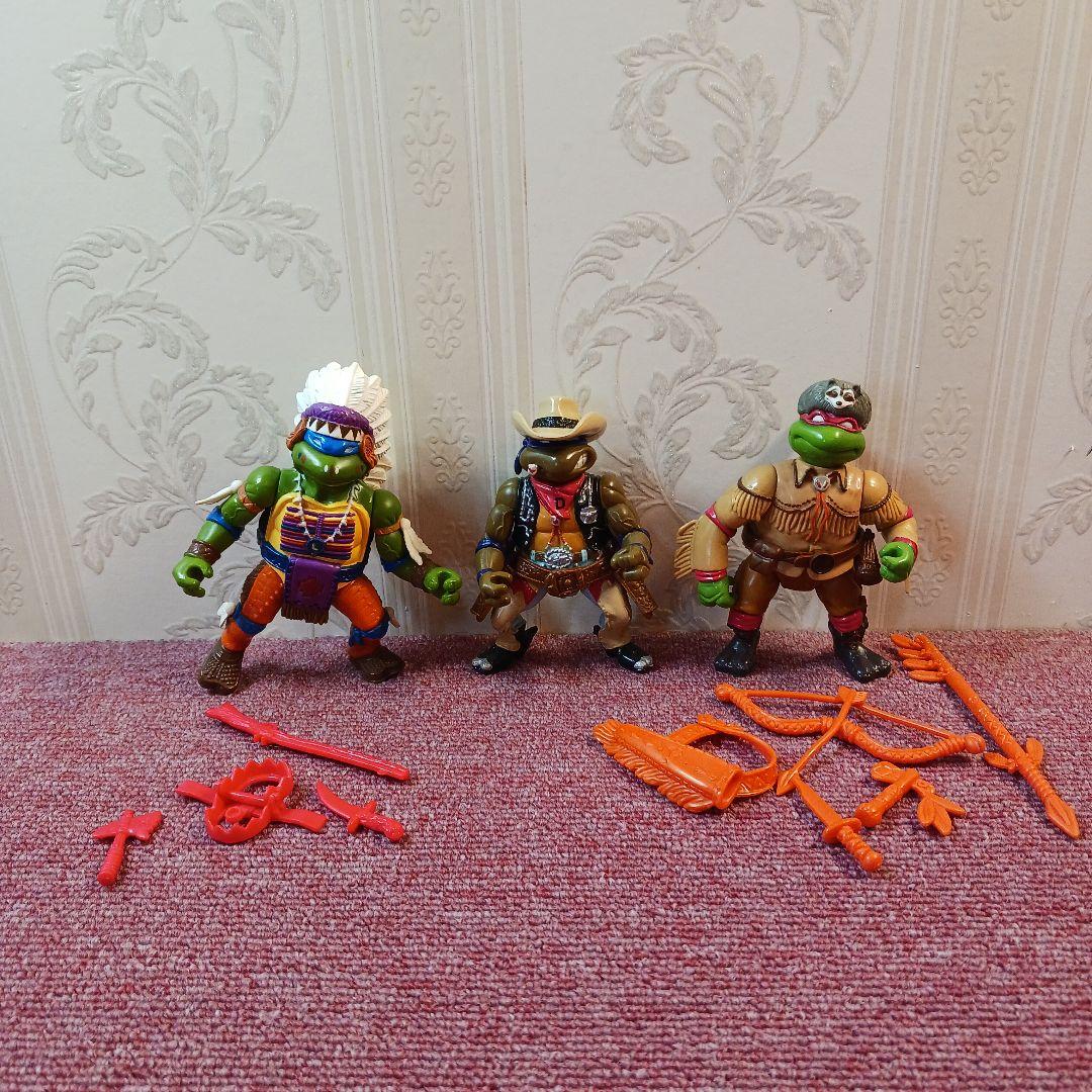 ミュータント忍者タートルズ、 ワッキーワイルドウエストタートルズ3体セット