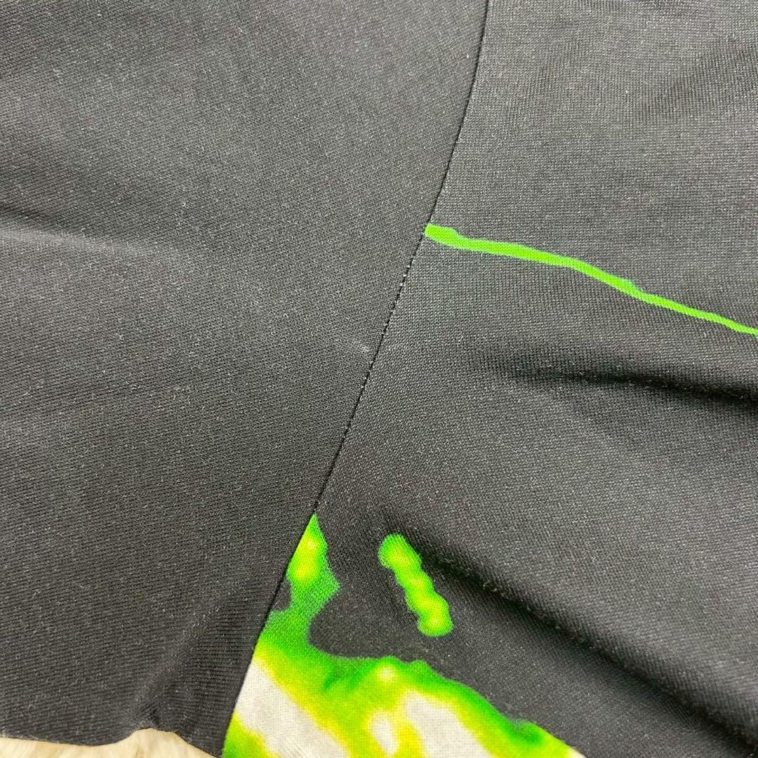 美品　19FW プラダ　半袖Tシャツ　ネオングラフィック柄　ブラック XL