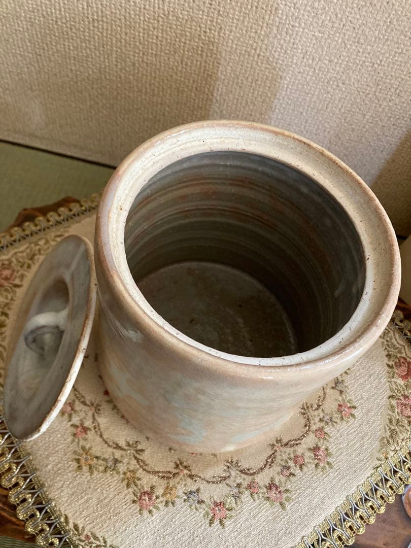 萩焼 林紅陽作 水指