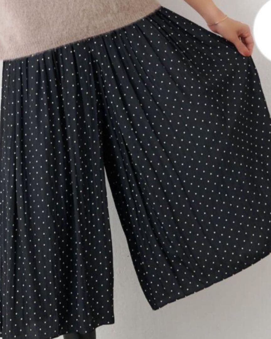 値下げ✦.*BEARDSLEY シワシフォンギャザーパンツ（ドット） 完売商品