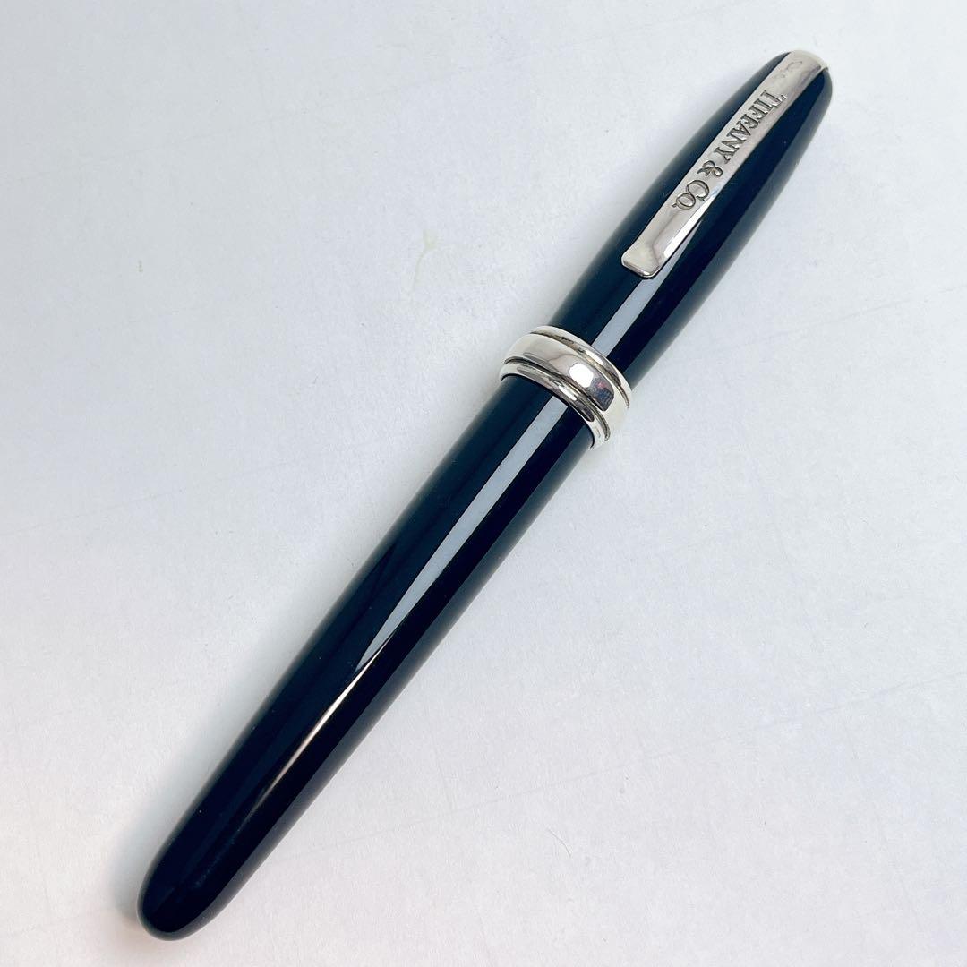 ティファニー　レジン　万年筆　925 ブラック　ペン先　750