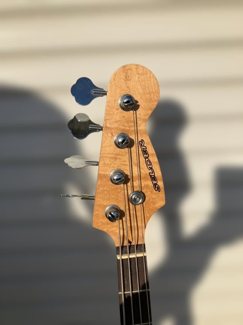 selder ブラックエレキベース 社外品ケース付き　簡単動作確認済み