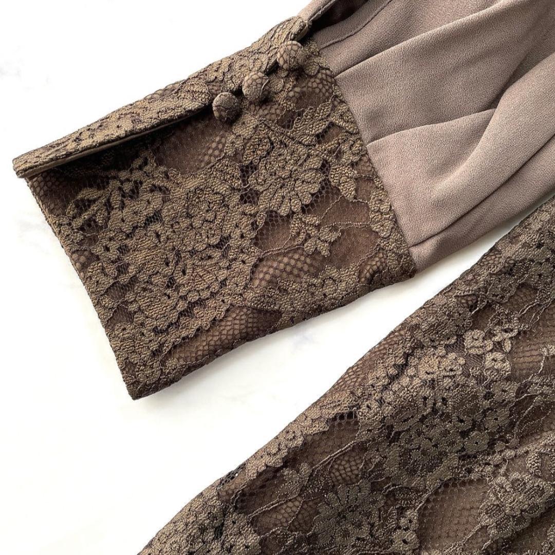 リルアー LERURE 24年 オールインワン パンツドレス レース カーキ M