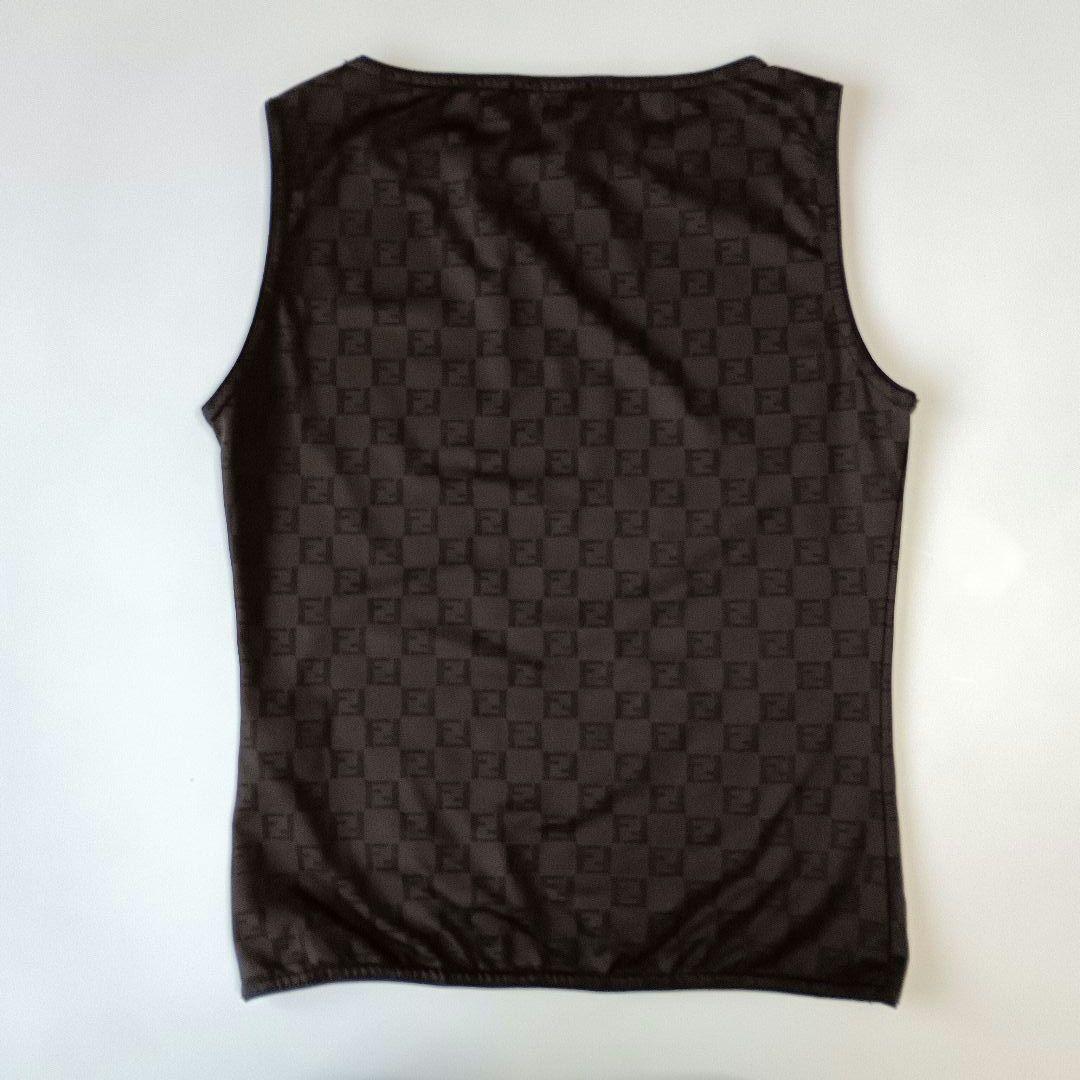 FENDI　フェンディ　ズッカ柄　タンクトップ　トップス　サイズ42