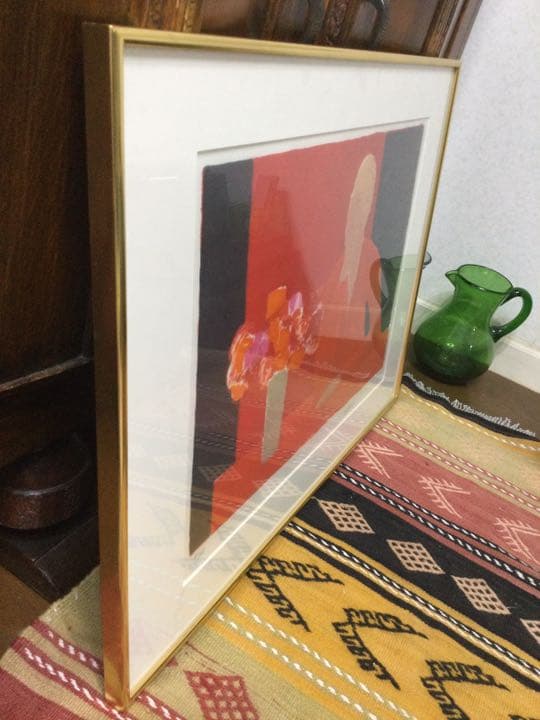 ベルナール・カトラン　リトグラフ　サインあり　ED 27／175 大きめ　額装