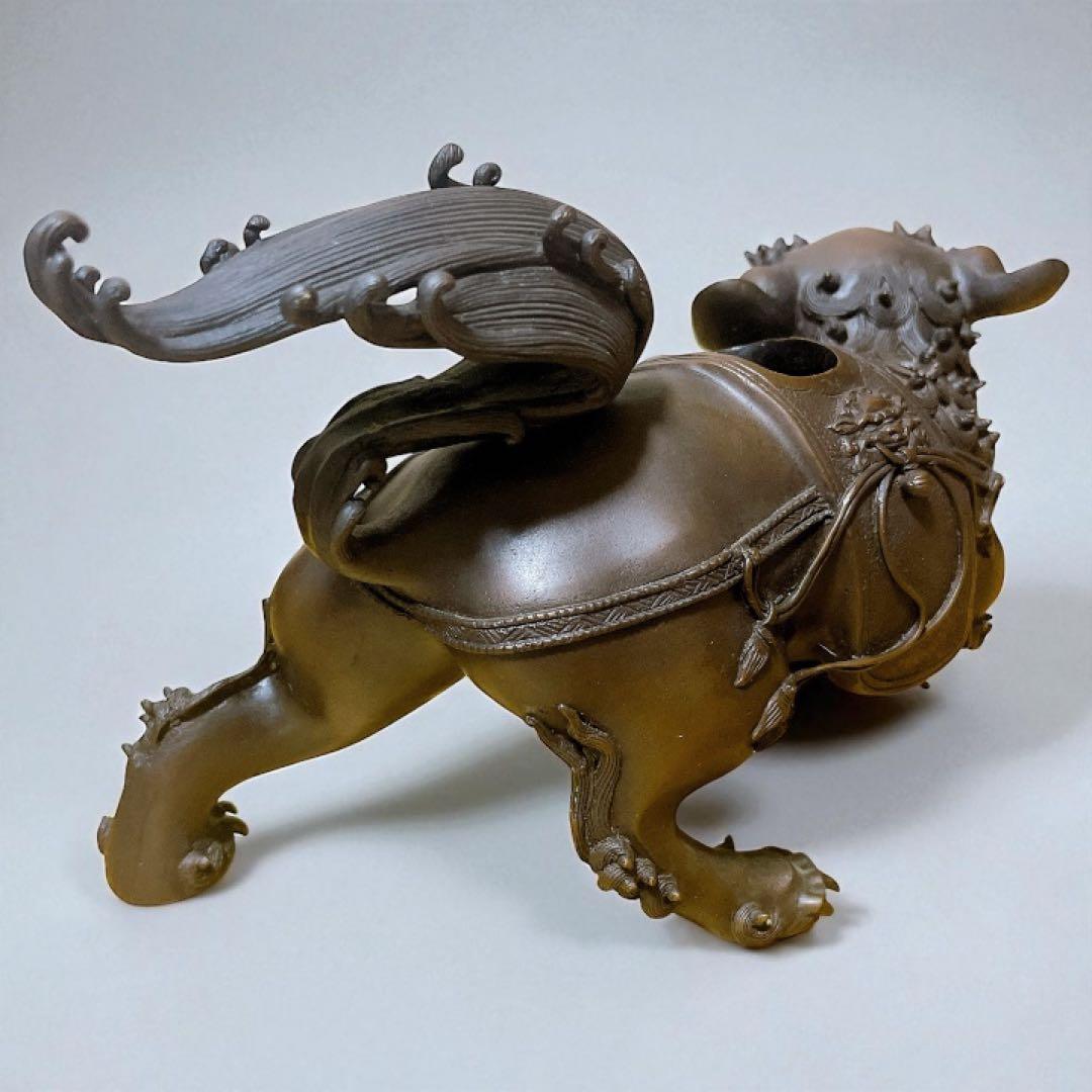 香道具 銅器 玉乗り獅子 香炉 香櫨 透かし火屋 仏具 骨董品 美術品