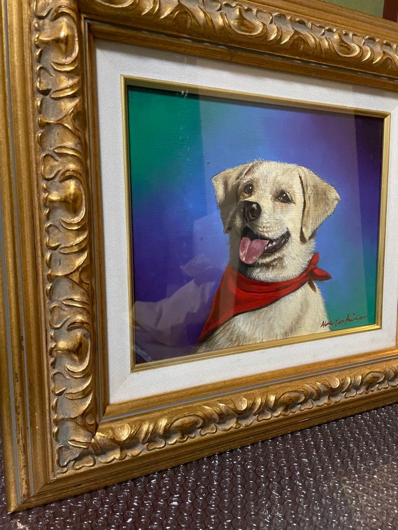 八代亜紀　絵画　真作　赤いバンダナ　 偽サイトに⚠️注意⚠️して下さい写真16と17