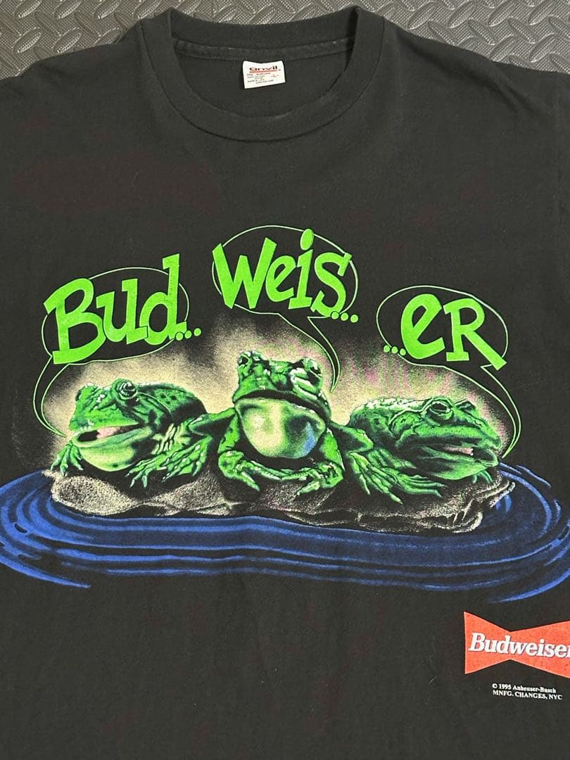美品 90s Budweiser 3 FROGS バドワイザー　L