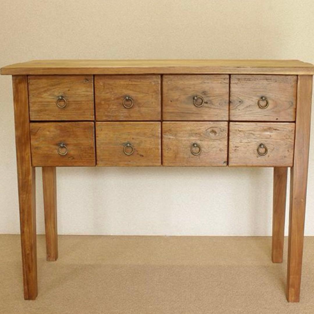 オールドチーク　コンソールテーブル チェスト　アンティーク　ヴィンテージ