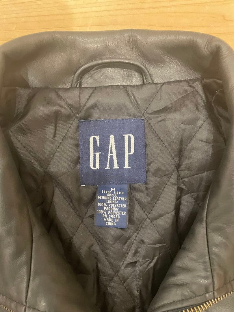 old gap レザージャケット ブラック　Mサイズ