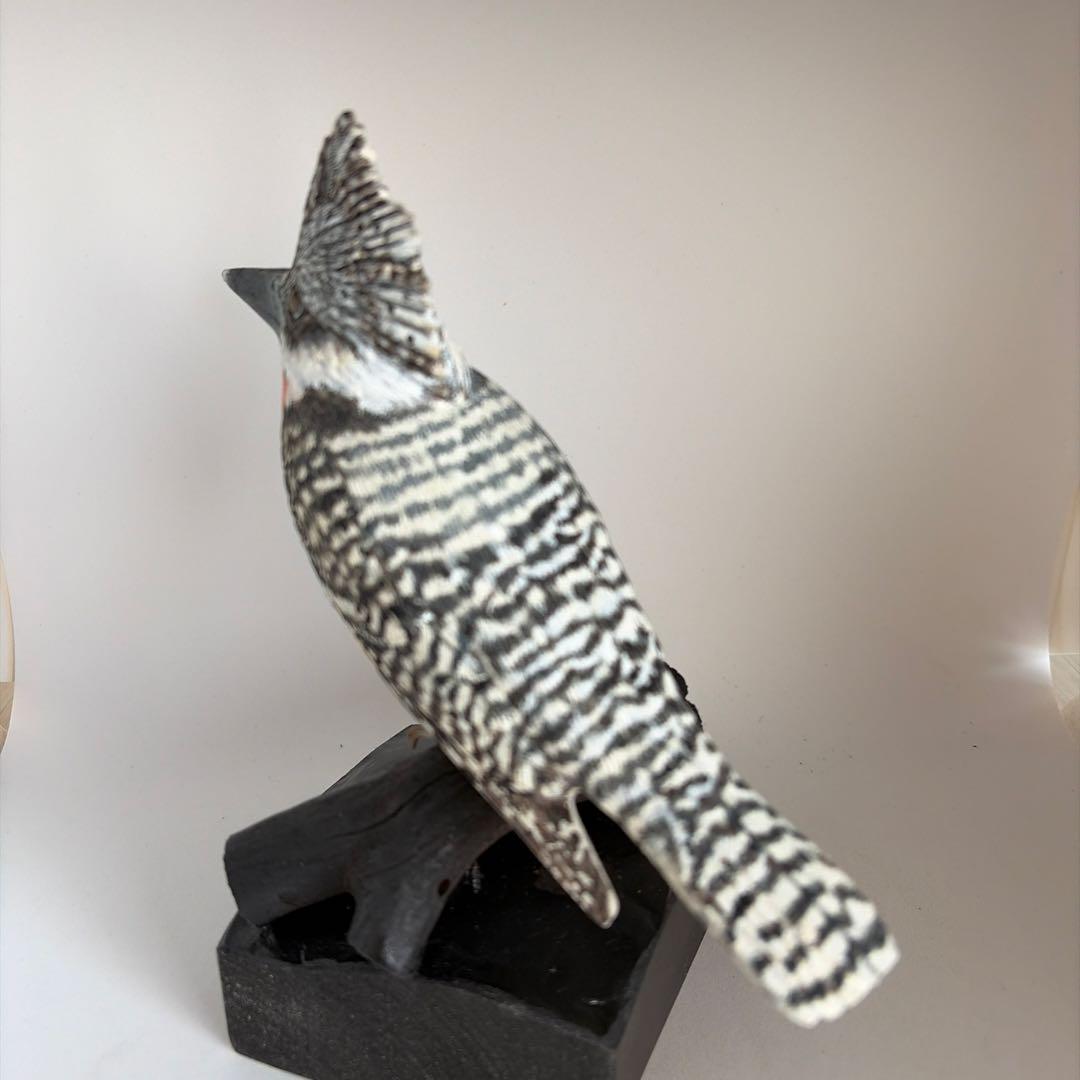 よち品 「ヤマセミ」 リアルバードカービング　木彫りの野鳥　野鳥彫刻