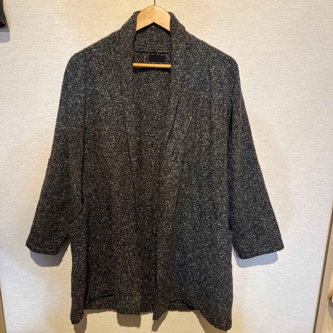 MITTAN シルクネップ半纏ロング コート グレー