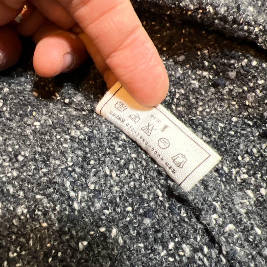 MITTAN シルクネップ半纏ロング コート グレー