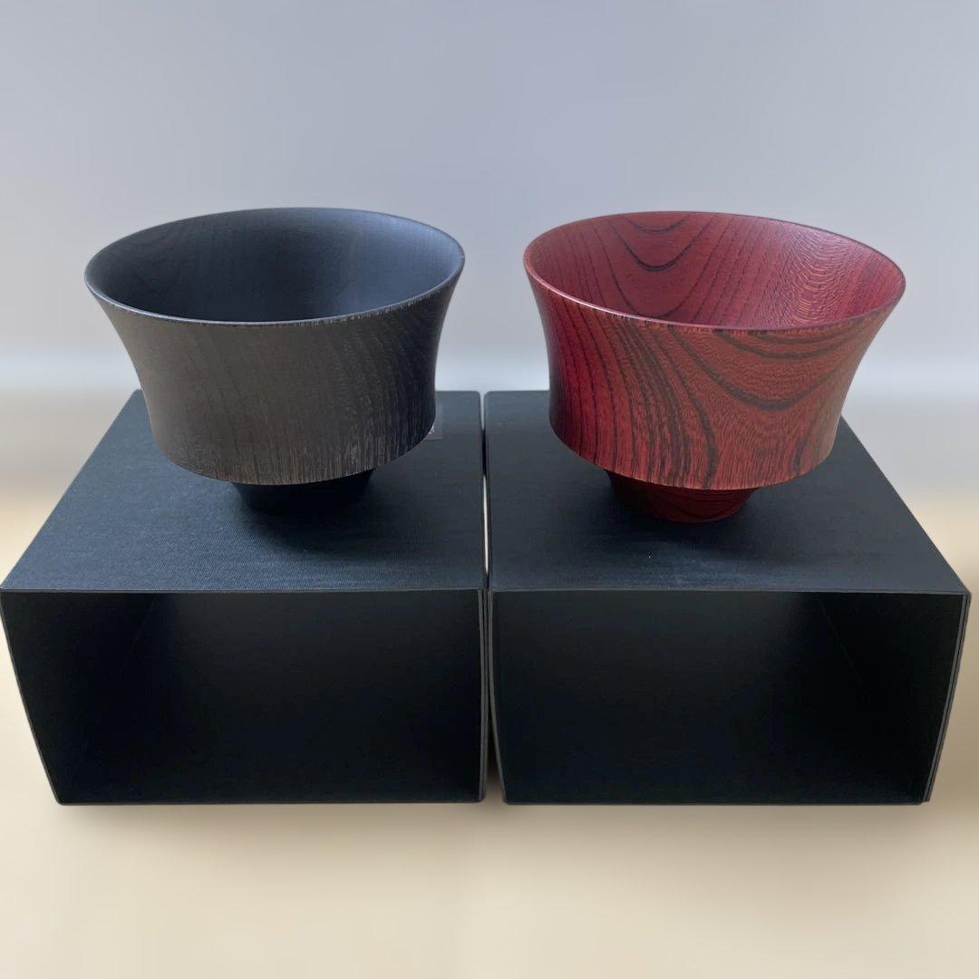 TSUMUGI【駒形】汁椀　我戸幹男商店　黒と赤のセット
