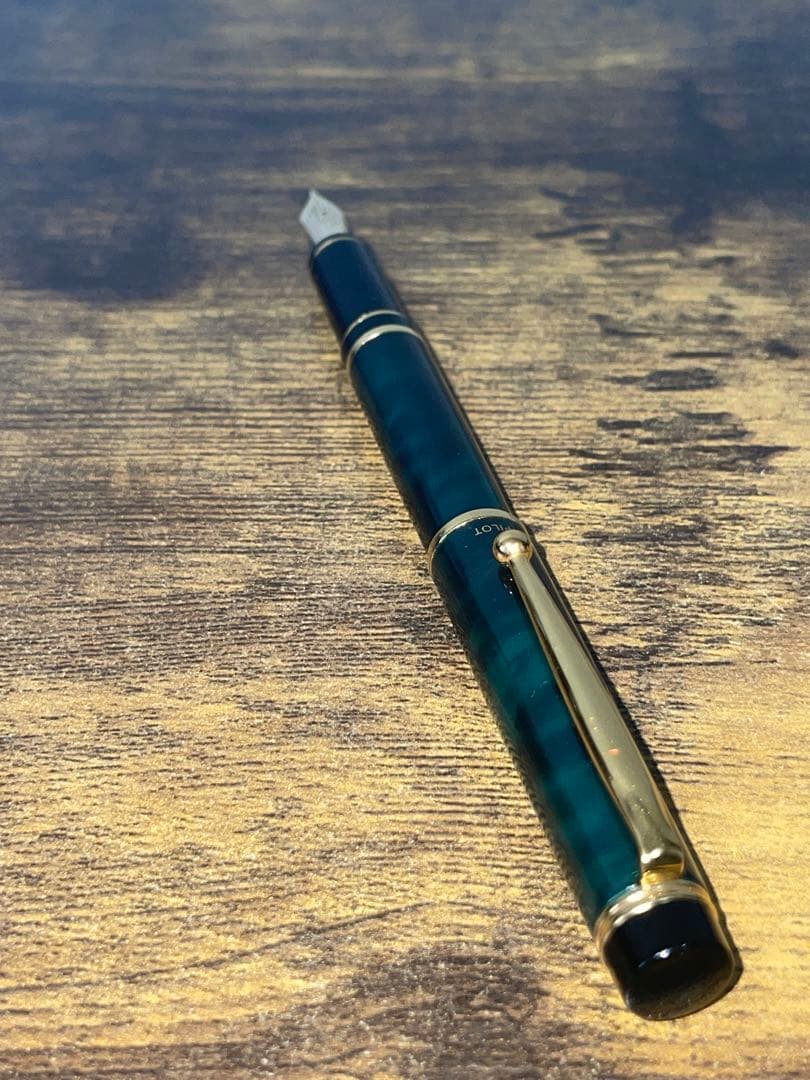 試し書きのみ　パイロット　グランセ　14金 M マーブル　刻印　旧型　万年筆