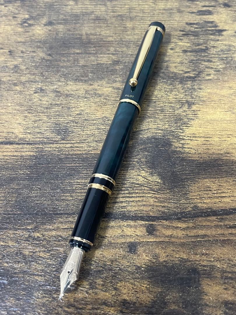 試し書きのみ　パイロット　グランセ　14金 M マーブル　刻印　旧型　万年筆