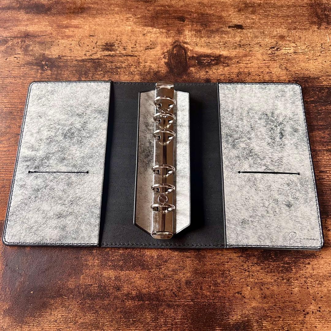 A6サイズ　システム手帳　イタリアンレザー　ハンドメイド
