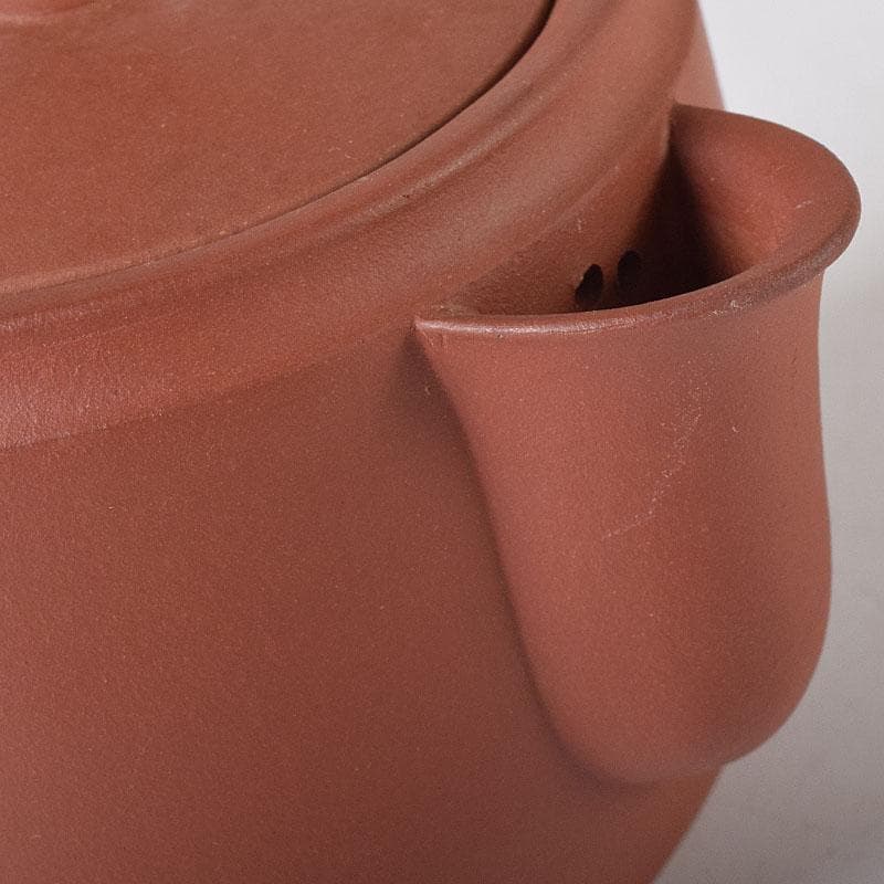 中国　中国宣興銘　紫砂　朱泥　宝瓶　急須　茶壷　V　R8342