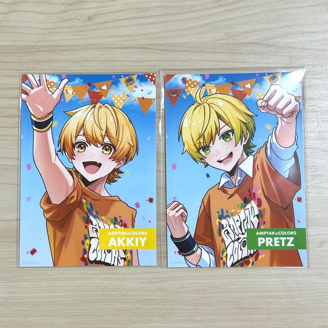 すとふぇす 缶バッジ ランダムカード ステッカー AMPTAK×COLORS