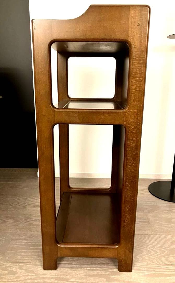 美品 オールドカリモク オープンシェルフ 花台 ナイトテーブル ヴィンテージ