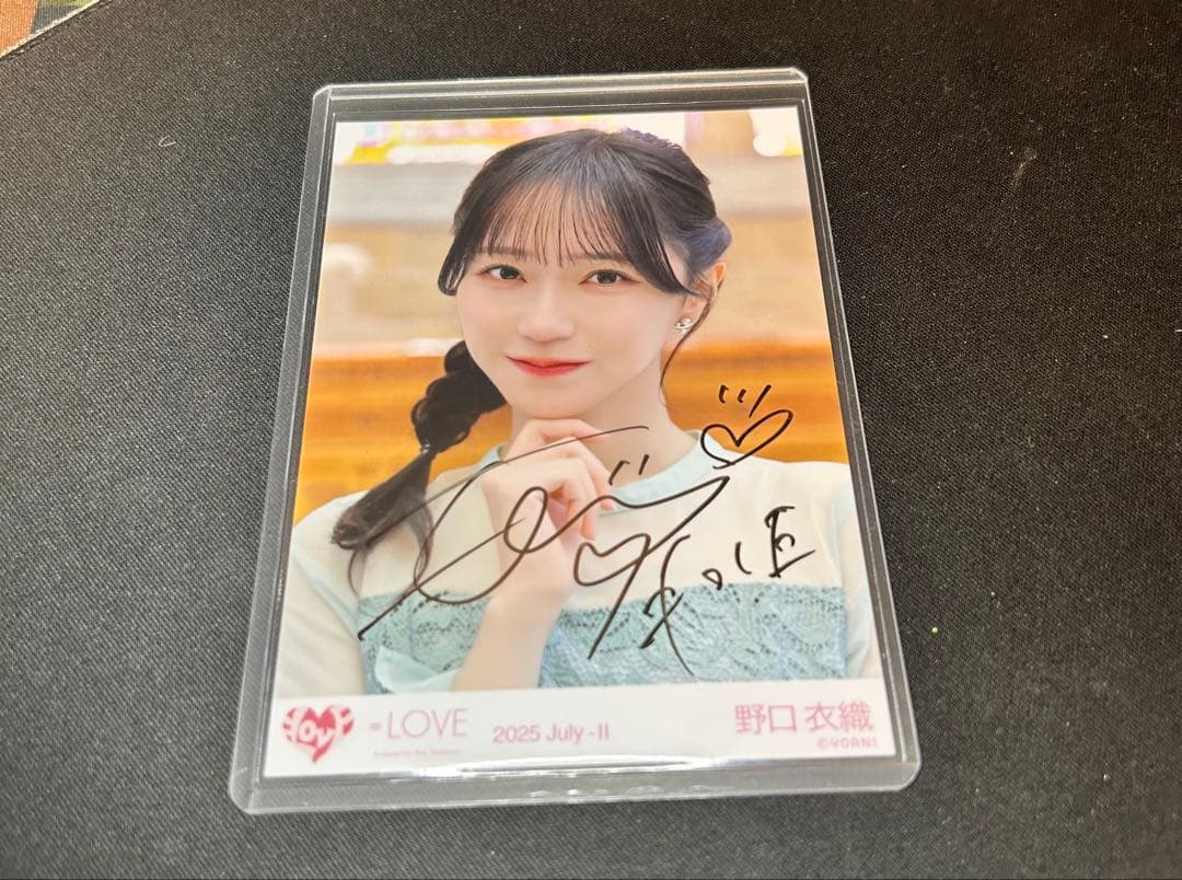野口衣織 恋人以上好き未満 MV衣装 直筆 生写真 ヨリ