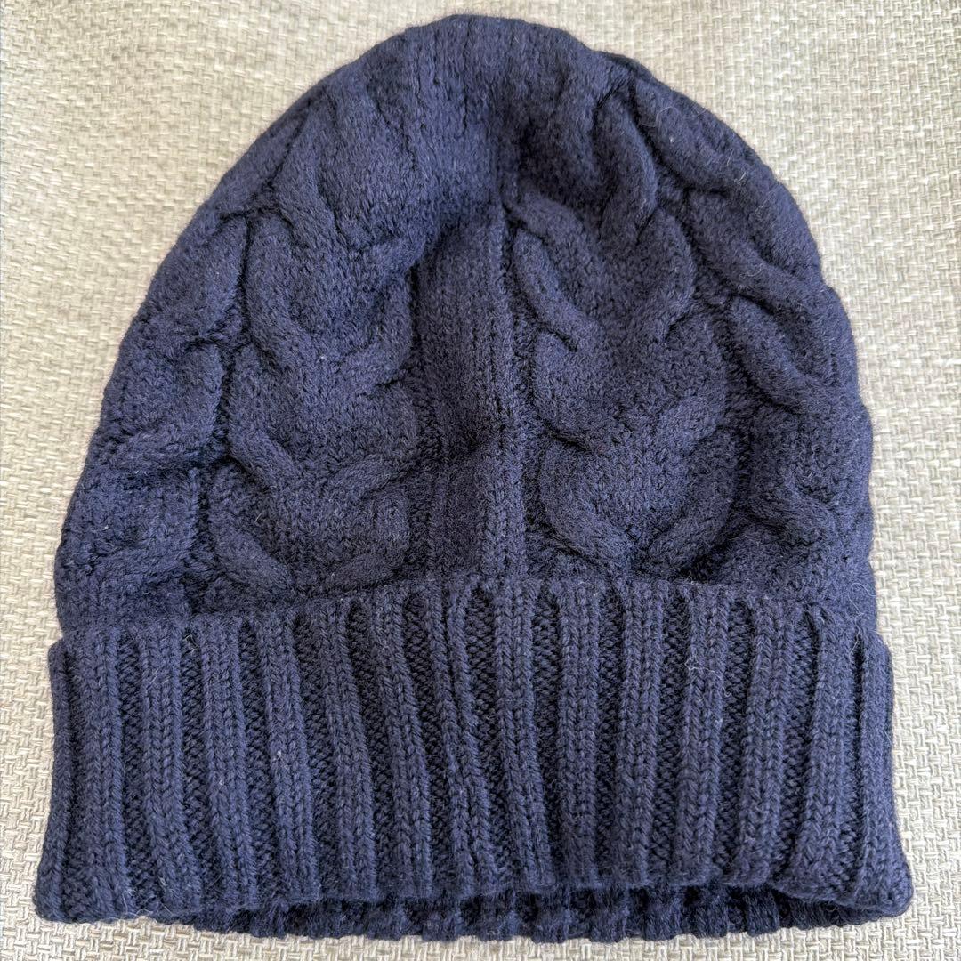 モンクレール　ニット帽　キッズ　ネイビー　L