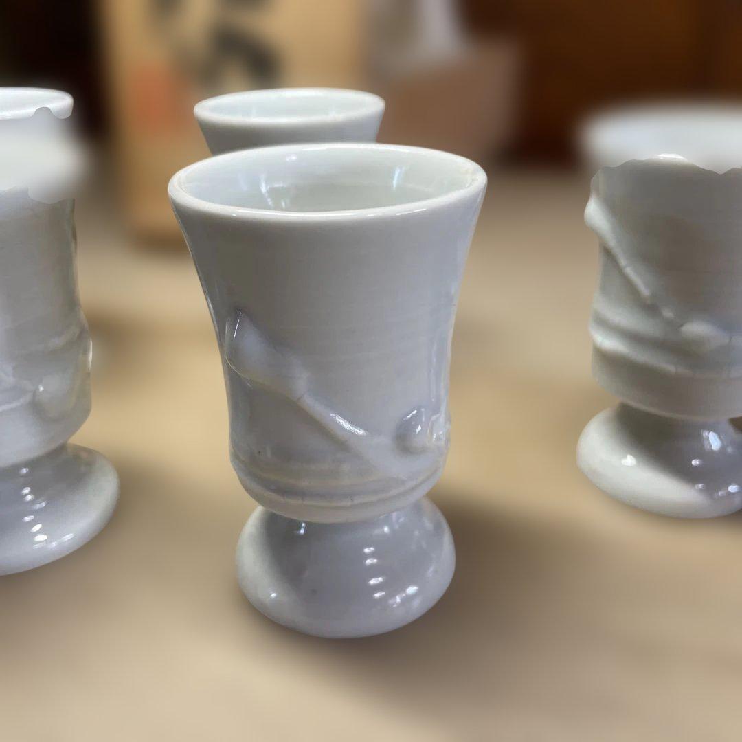 上田恒次　白磁高杯　共箱