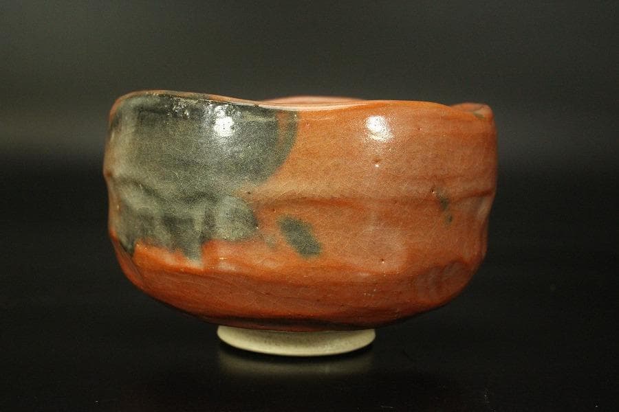 茶道具 赤楽茶碗 楽焼 φ12.7cm(LC660)