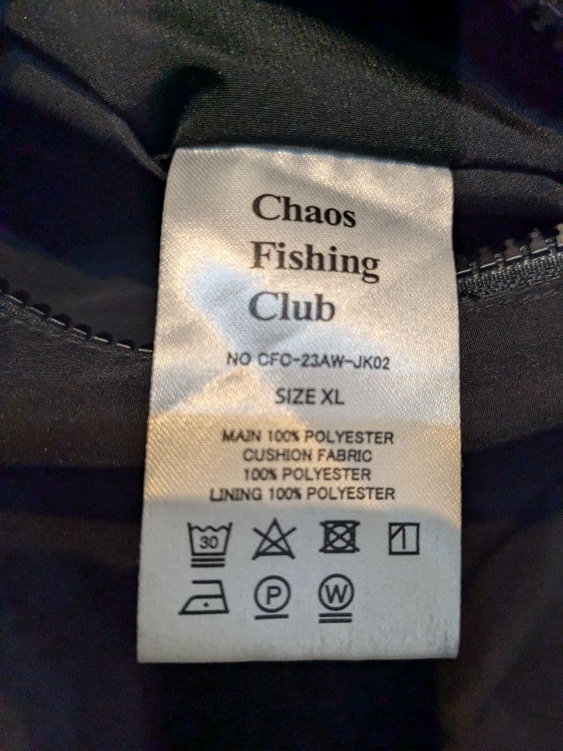 Chaos Fishing Club ブラック 中綿入り、リバーシブル