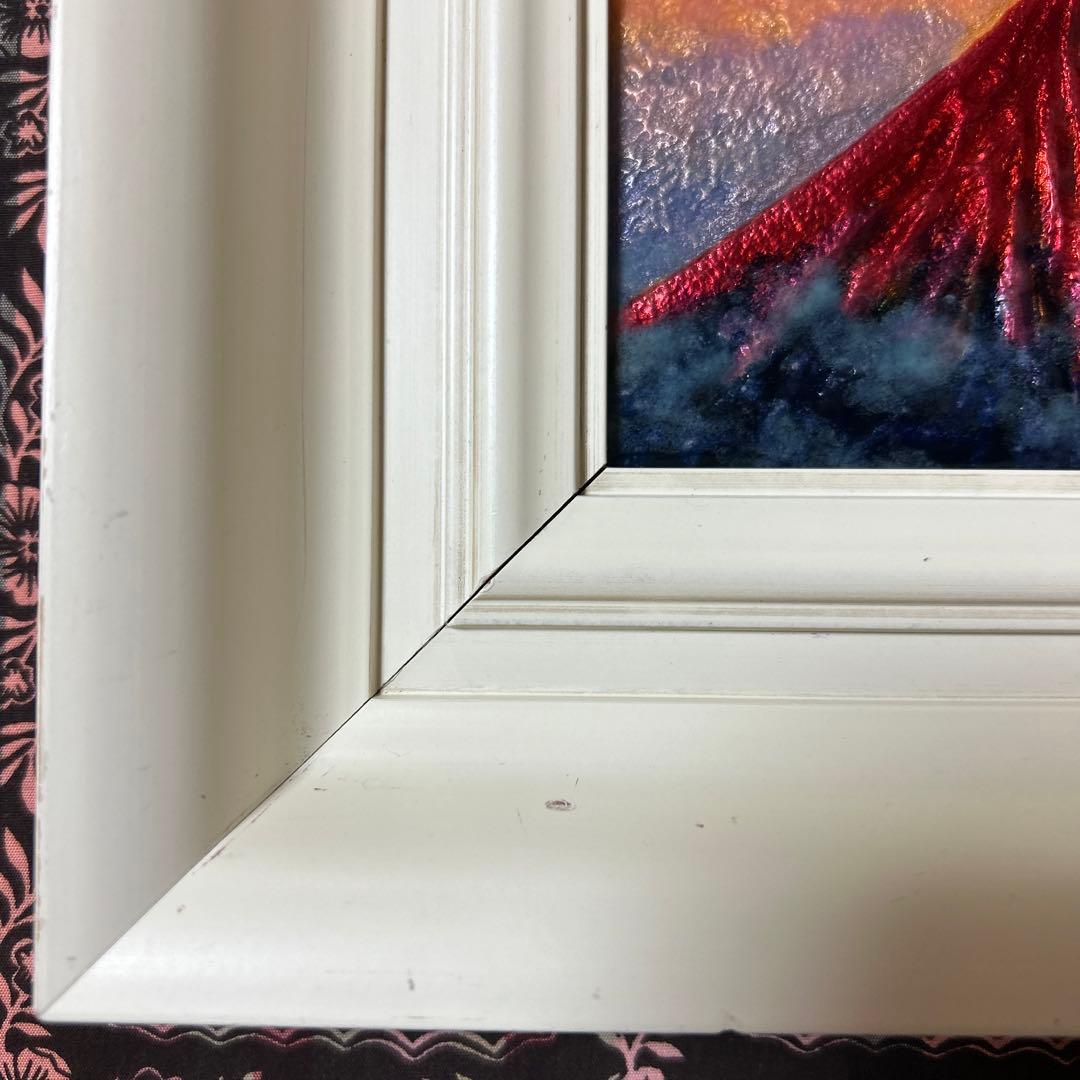 七宝焼  赤富士  工芸品  日本画