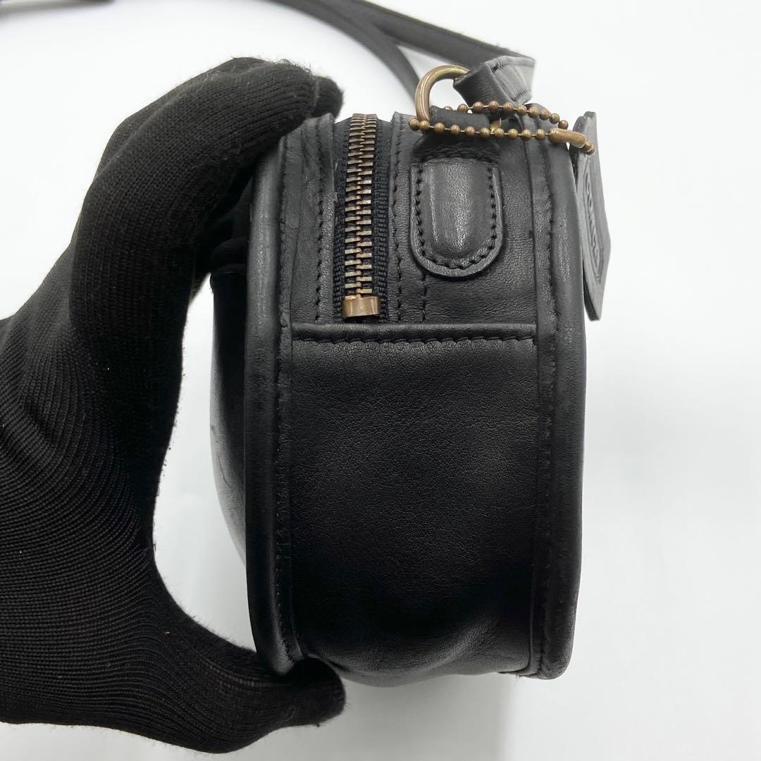 オールドコーチ キャンティーン ショルダーバッグ レザー ブラック　9982