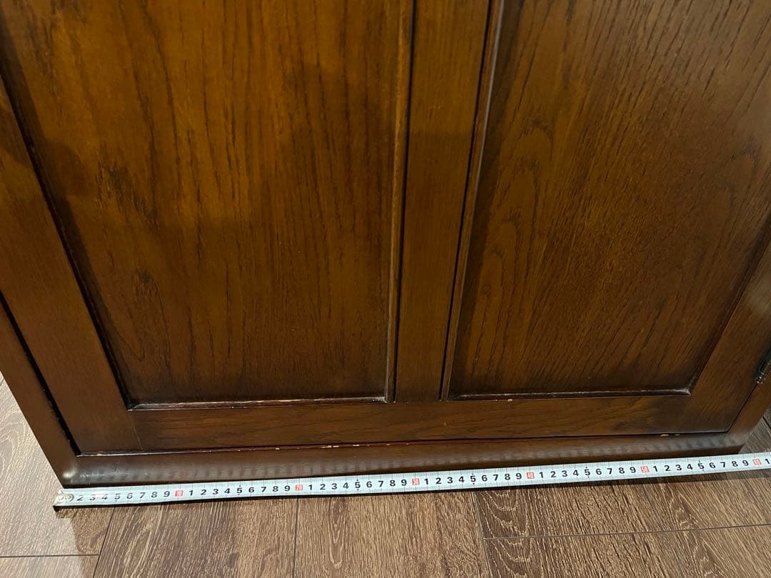 木製　ガラス蓋付き　キャビネット　ショーケース　宝飾品ケース