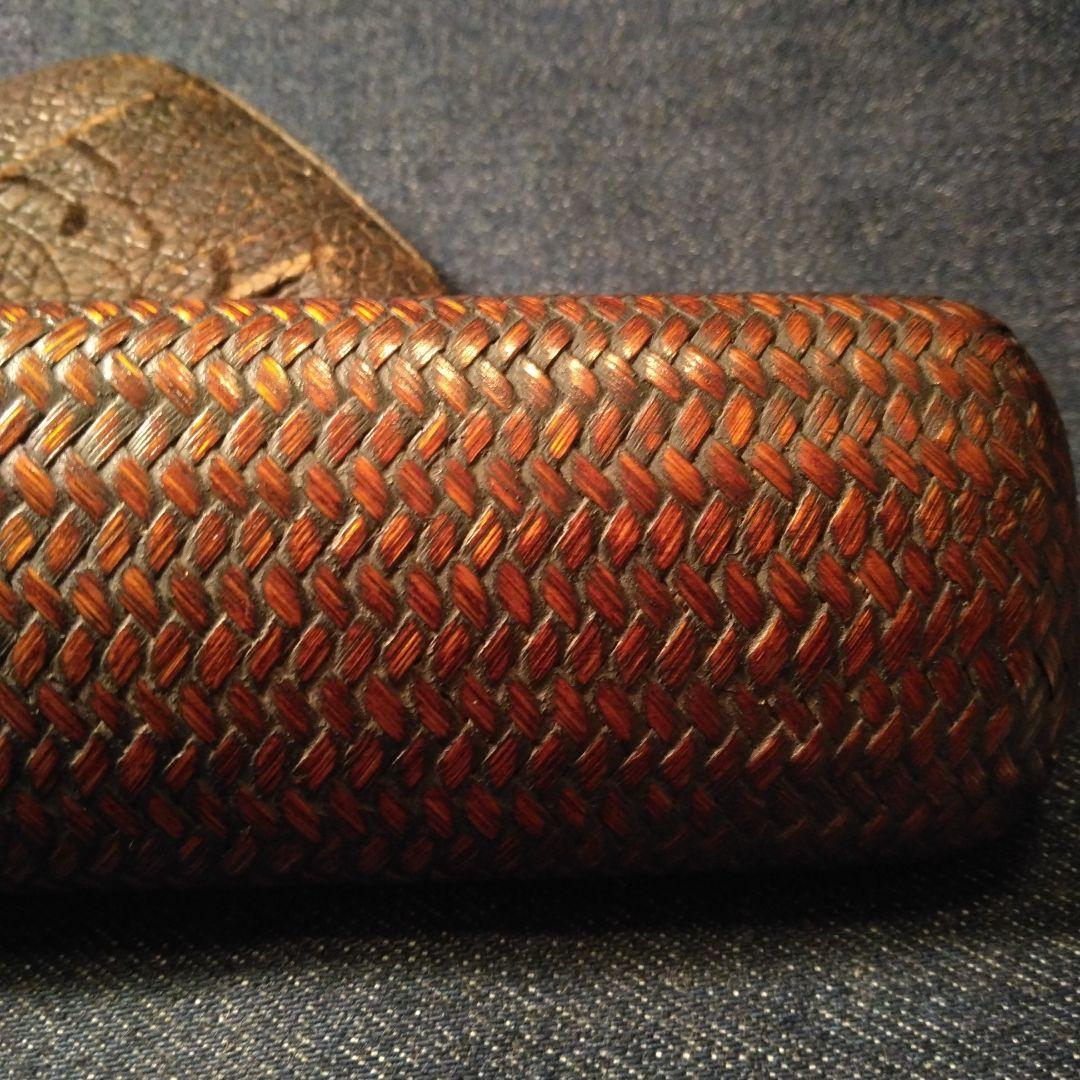 明治時代？編み込み眼鏡ケースと眼財布セット　ビンテージ　アンテーク　骨董