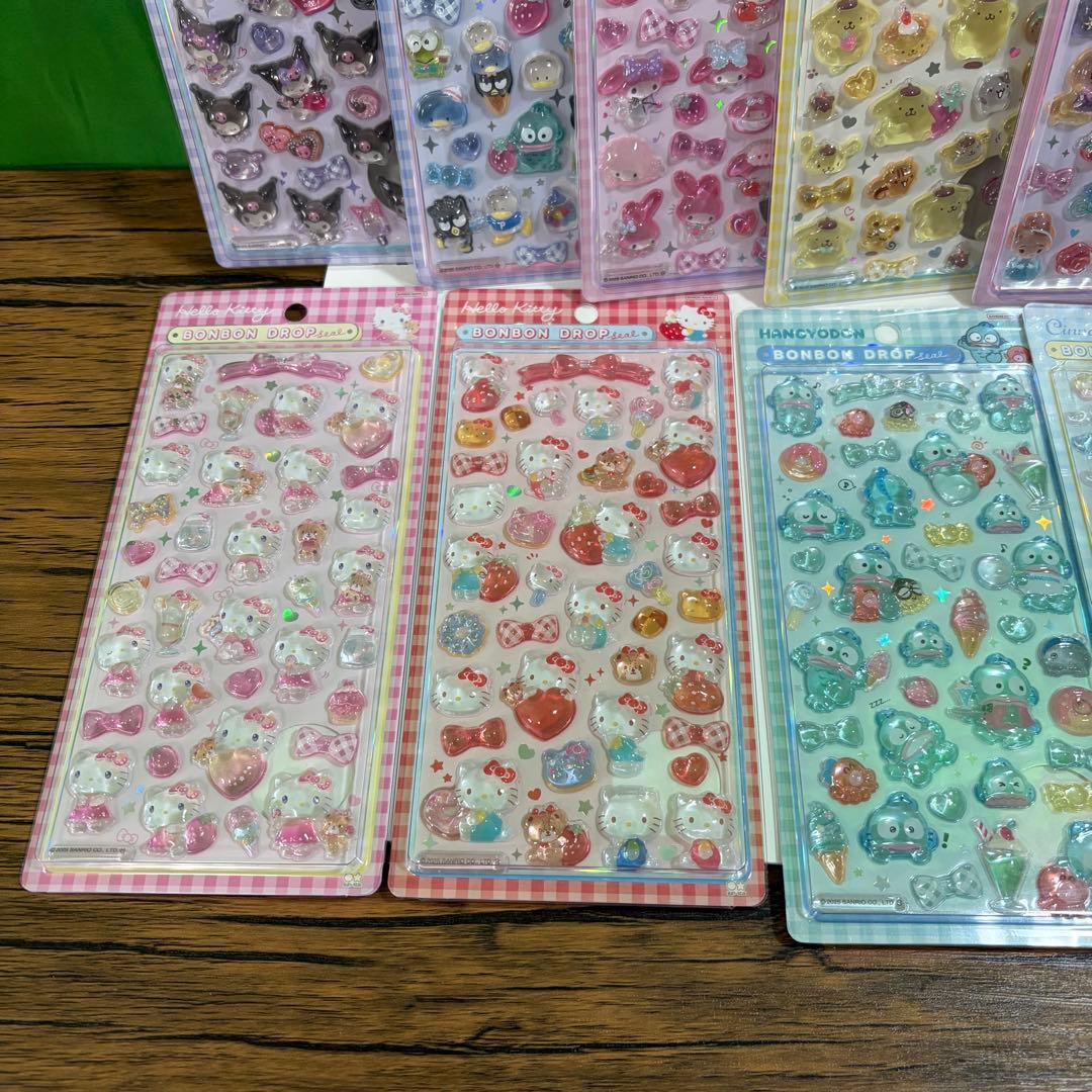【正規品】ボンボンドロップシール　サンリオ　ディズニー　9枚セット
