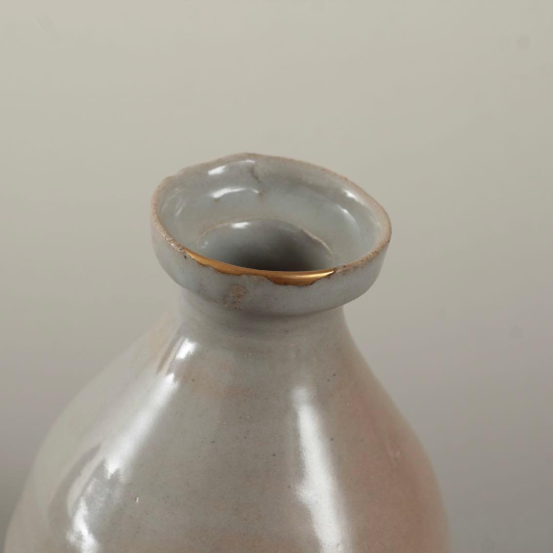 李朝 白磁 堅手 徳利 容量約300ml 古美術 古道具 アンティーク 朝鮮美術