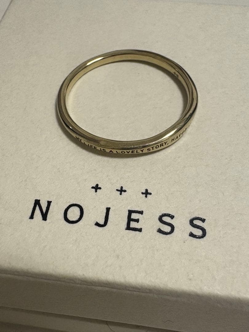 NOJESS メッセージ入りゴールドリング