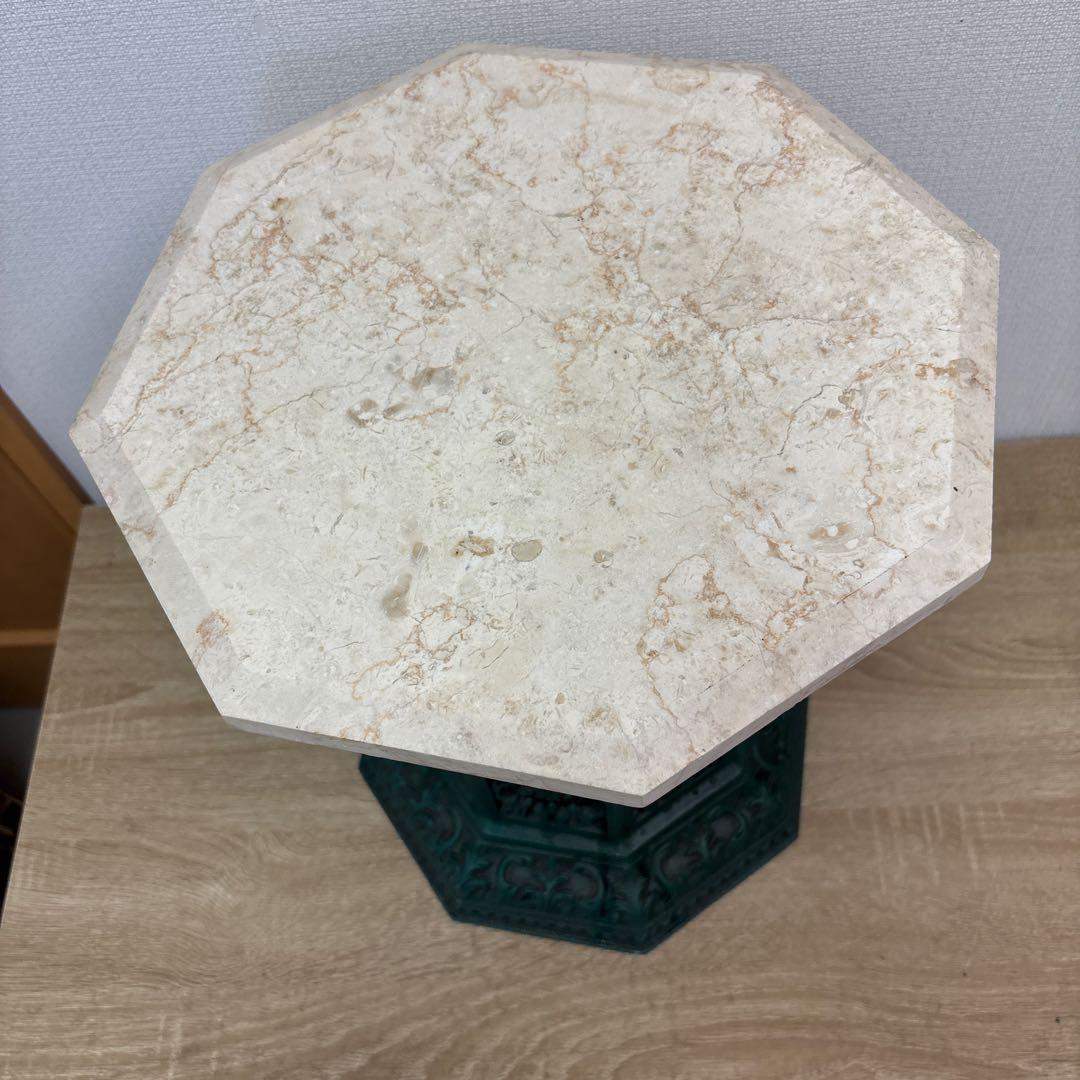 イタリア ロココ調　大理石 アンティーク　サイドテーブル＆花台